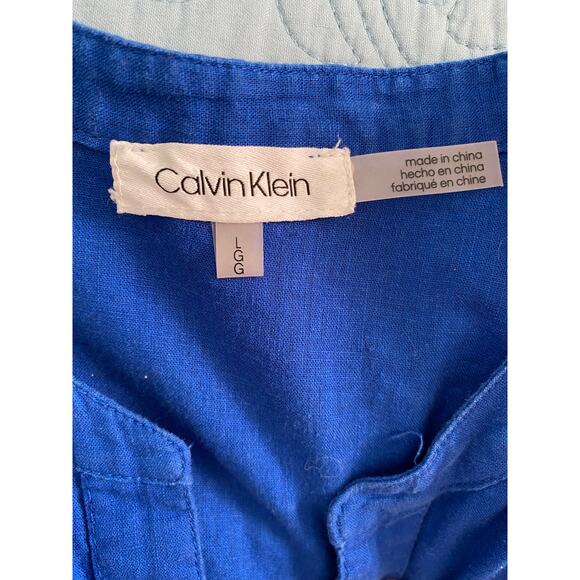 Womens Calvin Klein Button Down Blue Size Large - Picture 4 of 5